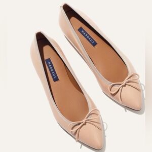 Margaux $220 Retail The Pointe Flats in Rose Nappa Size US 6